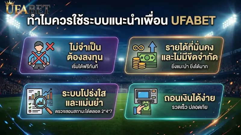 ทำไมควรใช้ระบบแนะนำเพื่อนของ UFABET
